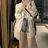 MATINEE Fringe-hem Collar Down Shirts